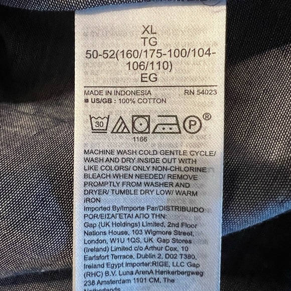 Banana Republic Indigo Blue Cotton Shirt Dress Size XL NWT - Picture 10 of 12